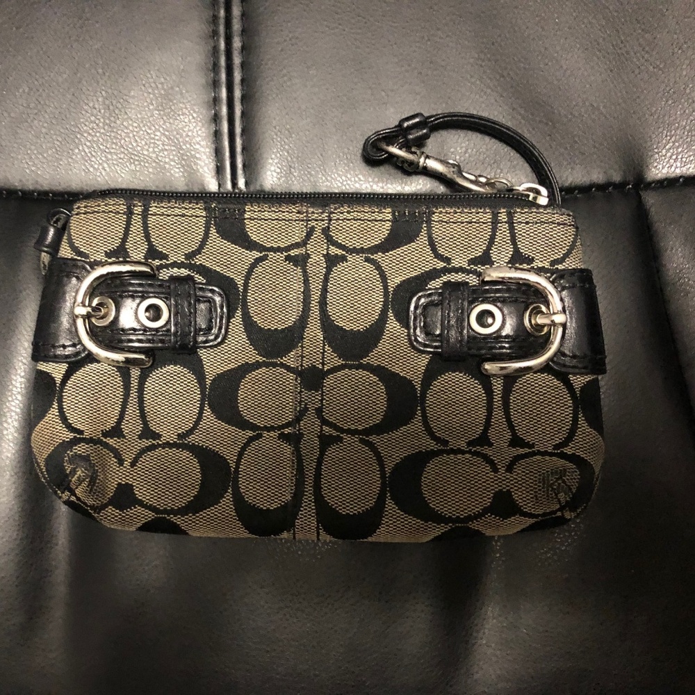 Black Coach Wristlet